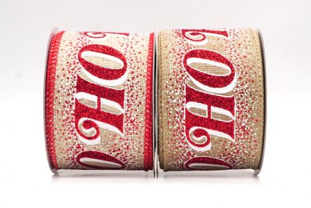 Cinta de alambre con letras festivas HO HO HO de purpurina_KF9582.KF9583 (2)